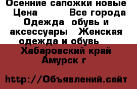 Осенние сапожки новые › Цена ­ 600 - Все города Одежда, обувь и аксессуары » Женская одежда и обувь   . Хабаровский край,Амурск г.